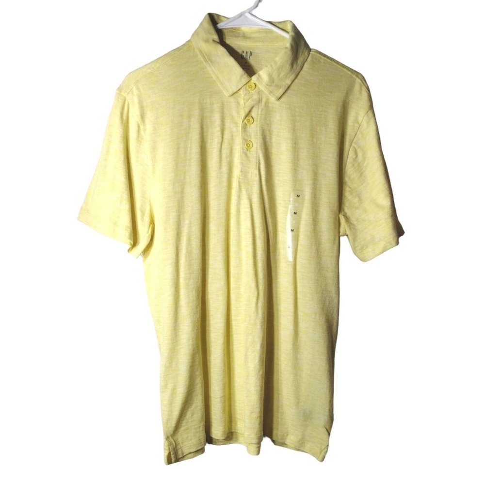 Gap Shirt Mens Polo Lived In Medium Yellow